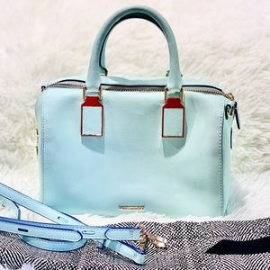Rebecca Minkoff Saffiano Winter Mint Satchel